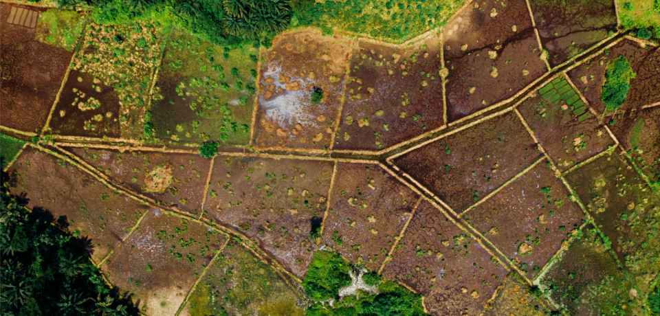 Aerial view of land parcels and property boundaries in Queensland, Australia.