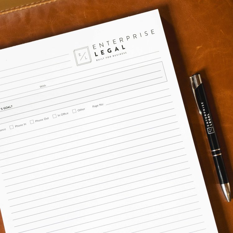 Legal document for property, business and construction law services in Queensland.