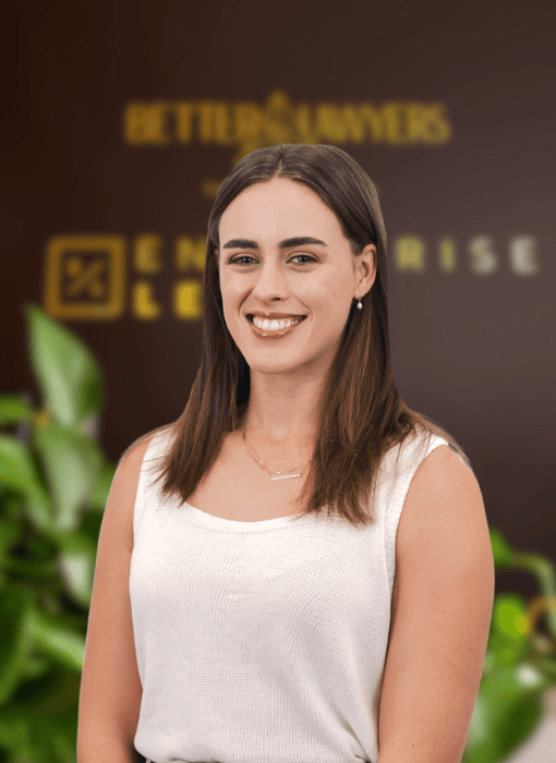 Confident female lawyer at Toowoomba law firm specialising in property, business, civil disputes, construction law.