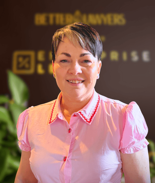 Friendly female lawyer at Enterprise Legal office in Toowoomba, Queensland, specialising in property, business and construction law.